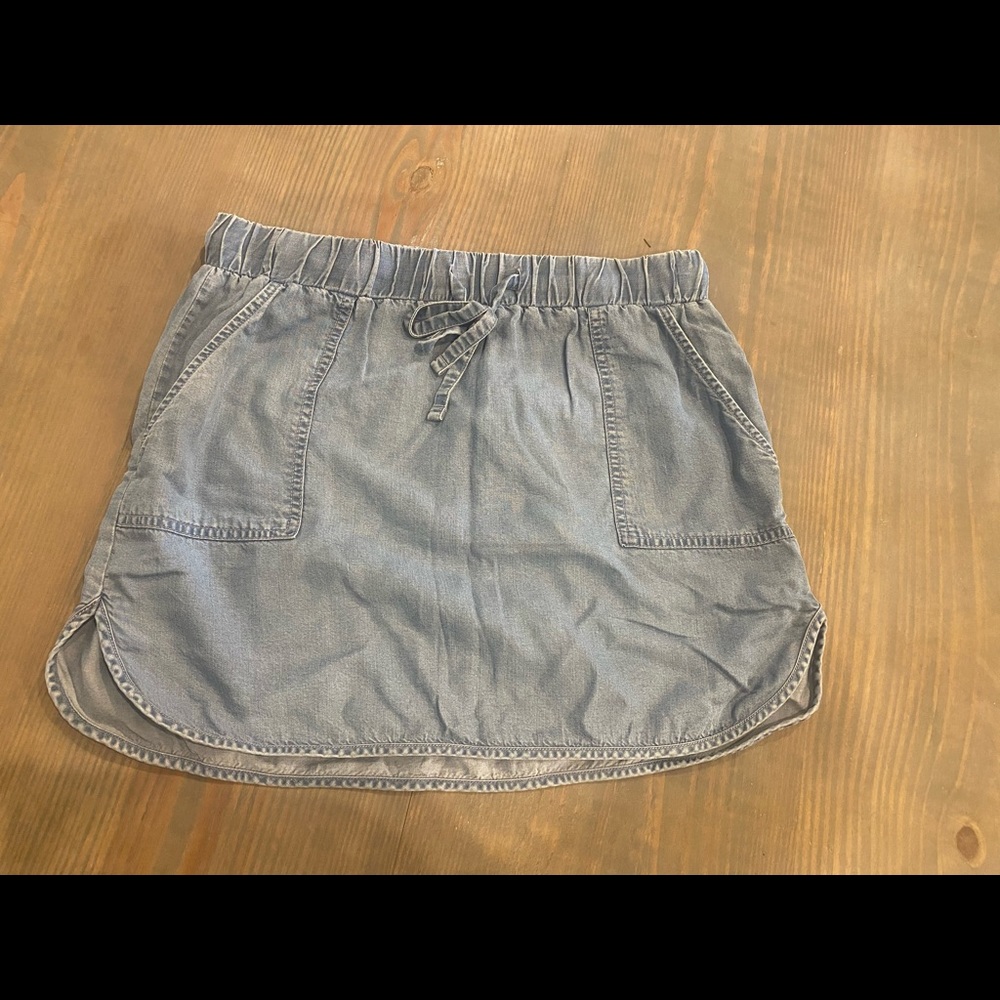 Express soft denim drawstring skirt - size small